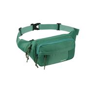 WATERFLY Sac banane : grand sac banane pour homme et femme avec 5 poches à fermeture éclair, sangle réglable, sac banane pour voyage, cyclisme, course à pied, randonnée Vert clair