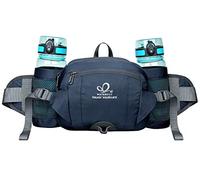 Waterfly Sac Banane Porte Bouteille Sac Ceinture Banane Homme Femme pour Sport Voyage Randonnée Cyclisme (Bleu foncé)