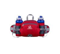 Waterfly Sac Banane Porte Bouteille Sac Ceinture Banane Homme Femme pour Sport Voyage Randonnée Cyclisme (Rouge)