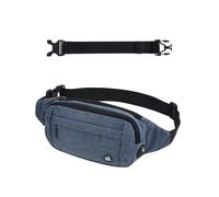 WATERFLY Sac banane sac banane homme femme : petit sac banane sport bum hip bag hommes femmes taille fanny pack avec sangle d'extension pour voyage randonnée dressage chien extérieur denim bleu, bleu