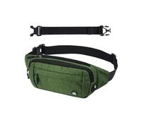 WATERFLY Sac Banane Sac Banane Hommes Femmes : Petit Sac Ceinture Sport Bum Hip Bag Hommes Femmes Taille Fanny Pack avec Sangle d'Extension pour Voyage Randonnée Entraînement Chien Extérieur Vert
