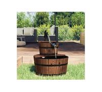 vidaXL Fontaine à eau 363333 avec pompe en bois de sapin massif 44,5x44,5x58 cm