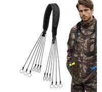 Waterfowl Duck Call Lanyard, 12 Rings Hunting Carrier Strap, Multi-Use Accessories for Turkey, Mallard, Squirrel, Geese, and Bird, Comfortable Hunting Gear for Outdoors, Waterfowl Enthusiasts