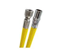 AQUAE T335502 Tuyau de gaz Flexible raccord mâle Femelle, Jaune