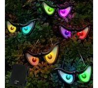 WATERGLIDE Lot de 5 Paires de lumières Clignotantes effrayantes à Piles pour Halloween, décoration extérieure, pelouse, cimetière et fête