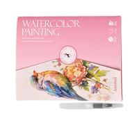 Watergolor Workbook - Color Learning Book, Art Pad | Journal peint à la main avec pinceau, plateau à pigments pour croquis, œuvres d'art thérapeutique, exercices de studio, design d'illustration