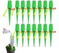 Watering Spikes, Garden Irrigation, 15 Piece Adjustable Plant Drippers with Control Valve, Automatic Anti Leak System 6.3x2.4x0.79 inches for Potted Flowers and Vegetables, Yard Tree Lawn Care