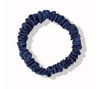 Waterlily Chouchou 100% soie de mûrier 22 mamans, petits élastiques fins pour cheveux pour femme, doux, soins naturels (bleu marine)