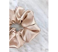 Waterlily Chouchous 100 % soie de mûrier 22 mommes avec élastiques à cheveux pour femmes et filles, doux et naturel, grand (champagne)