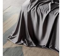 Waterlily Drap plat 100 % bambou Lyocell - Doux et naturel - Soie végétalienne - 230 x 270 cm - Gris - King size