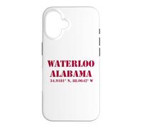 Waterloo Alabama Coordonnées Souvenir Coque pour iPhone 16