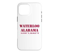 Waterloo Alabama Coordonnées Souvenir Coque pour iPhone 16 Pro Max