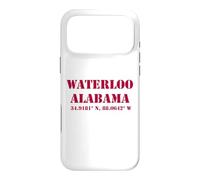 Waterloo Alabama Coordonnées Souvenir Coque pour iPhone 17 Pro Max
