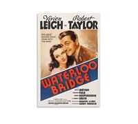 Waterloo Bridge Poster classique vintage sur toile pour chambre à coucher 30 x 45 cm