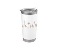 Waterloo Iowa Design vintage élégant Gobelet isotherme en acier inoxydable double paroi