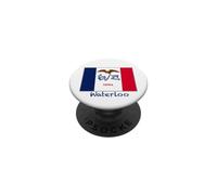 Waterloo Iowa Drapeau USA Souvenir PopSockets PopGrip Adhésif