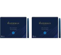Waterman - 2 Etuis De 8 Cartouches Ugc Longues Encre Bleu Effacable..[G712]