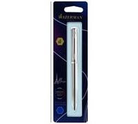Waterman Stylo bille Allure Chromé – Pointe moyenne – Encre bleue – Coffret cadeau