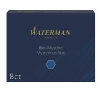 WATERMAN boîte de 8 cartouches longues, encre Bleu Mystère pour stylo plume