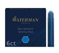 WATERMAN boite 6 cartouches, couleur Bleu Sérénité