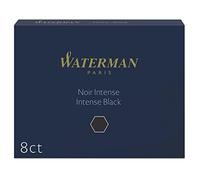 Waterman cartouches d’encre pour stylo plume - format long « standard » - couleur Noir Intense - boîte de 8