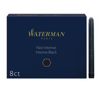 Waterman Cartouches d'encre pour stylo plume Noir intense – Boîte de 8 cartouches longues