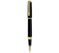 WATERMAN Exception Stylo plume fin, Noir, plume fine 18K, encre bleue, Coffret cadeau Noir G