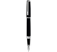 WATERMAN Exception Stylo plume fin, Noir, plume fine 18K, encre bleue, Coffret cadeau Noir