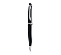 WATERMAN Expert stylo bille, laque noire avec attributs palladium, recharge bleue pointe moyenne, Coffret cadeau