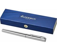 Waterman Allure Stylo roller, Acier brossé, recharge noire pointe fine, Coffret cadeau
