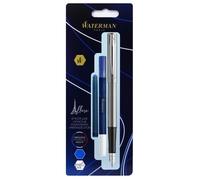 WATERMAN Graduate Allure Stylo plume, Chrome, attributs chromés, plume fine + cartouche encre bleu + effaceur-réécriveur, blister