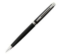 Waterman Hémisphère Stylo Bille À Pointe Moyenne Attributs Chromés Laque Noir