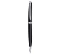 Waterman Hémisphère Stylo Bille À Pointe Moyenne Attributs Chromés Laque Noir