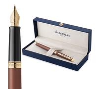 Waterman Stylo plume Hémisphère | L'édition discrète | Rouge Cuivre | Plume moyenne en acier inoxydable | Encre bleue | Coffret cadeau