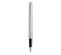 WATERMAN Hemisphere Stylo roller, acier inoxydable, attributs palladium, recharge noire pointe fine, Coffret cadeau