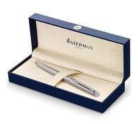 Waterman Hémisphère stylo roller | acier inoxydable avec attributs chromés | pointe fine | encre noir | coffret cadeau