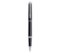 Waterman Hemisphere - Stylo roller noir brillant, attributs palladium, pointe fine, coffret cadeau, recharge noire