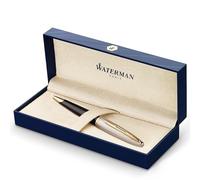 Waterman Stylo roller Hémisphère, noir brillant, attributs chromés, encre noire, coffret cadeau