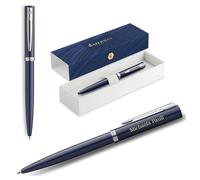 Waterman Impression Stylo à bille gravé - Stylo d'écriture de luxe personnalisé - Élégant cadeau pour homme et femme - Encre bleue (Blue CT)