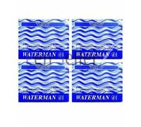 Waterman – Cartouches d'encre pour stylo plume – Format long « standard » – Bleu Sérénité – Lot de 32