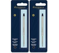 WATERMAN Recharge bille pointe moyenne, noir (Lot de 2)