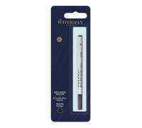 Waterman Recharge pour roller Pointe fine Encre noire Blister x1