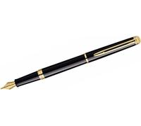Waterman S0920610 Waterman Füllfederhalter Hemisphere Lack Schwarz F Blau