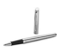 WATERMAN Stylo Roller HEMISPHERE Pte Fine Corps Acier Satiné Attributs Chrome G