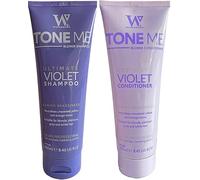 Watermans Watermans Life is Better in Blonde Ensemble shampooing et après-shampoing violet avec trousse de maquillage gratuite - Élimine rapidement les tons jaunes pour les cheveux blonds, platines
