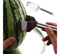 Watermelon Cutter Slicer Tool - Triangle Ergonomic Kitchen Gadgets - Cantaloupe Fruit Cutting Slicer pour Cantaloupe Papaya Cake Dessert BBQ Outdoor Camping Picnic Party Home