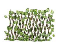 Watermelon Leaves Expandable Retractable Plastic Simulation Trellis Hedge Fence Screening Roll Expanding Fence cloture jardin(1 UK,40cm)