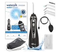 Waterpik Advanced - Hydropulseur Dentaire Sans Fil, Jet Dentaire Portable Rechargeable avec Câble USB, Élimine la Plaque, 3 Niveaux de Pression, Noir (WP-582EU)