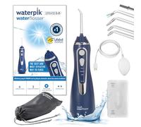 Waterpik Advanced - Hydropulseur Dentaire Sans Fil, Jet Dentaire Portable Rechargeable avec Câble USB, Élimine la Plaque, 3 Niveaux de Pression, Bleu (WP-583EU)