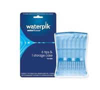 Waterpik - Embouts de Rechange (Jet Classique, Orthodontique et Prothèses Implants) pour Hydropulseur Dentaire avec Rangement , Lot de 6